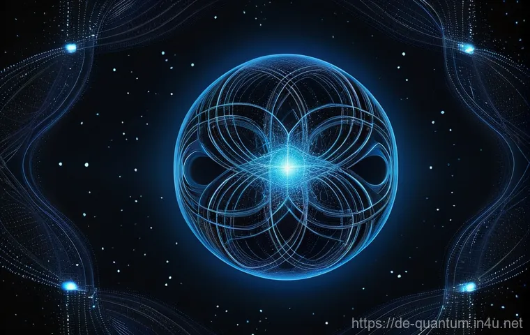 양자컴퓨터의 발전 가능성 - **"A visually stunning and abstract representation of quantum superposition and entanglement. Imagin...