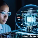 Home 21 양자컴퓨터의 미래 가능성 - The Essence of Quantum vs. Classical Computing**
"A clean, brightly lit, futuristic laboratory w...