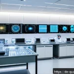 양자암호의 상용화 - A high-tech German research laboratory scene focused on quantum key distribution (QKD) technology de...