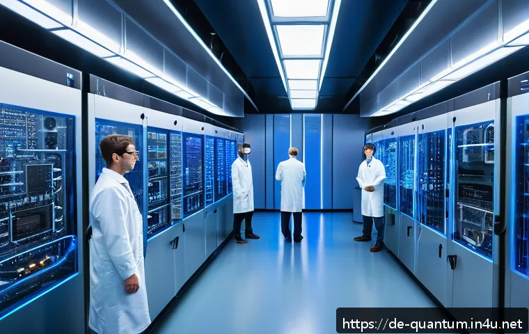 양자컴퓨터 스타트업 - A futuristic laboratory setting in Berlin showcasing a cutting-edge quantum computing hardware proto...