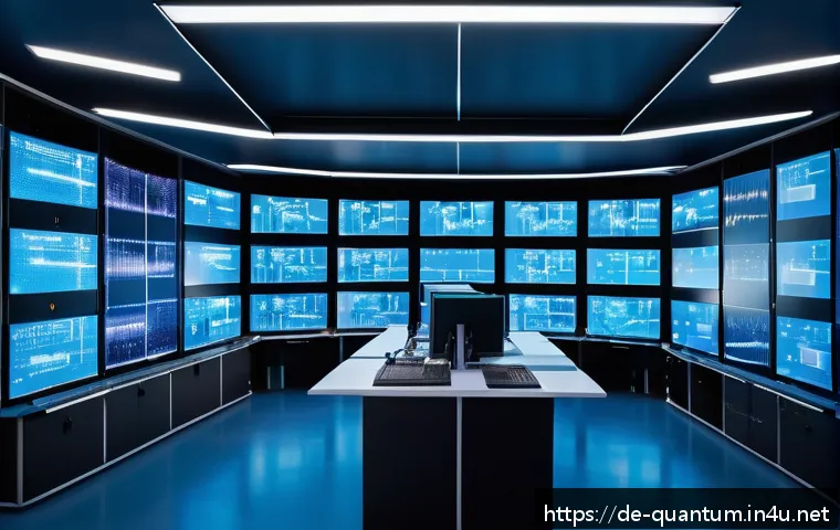 양자컴퓨터의 국가 경쟁력 - A futuristic laboratory scene inside a modern German research institute focused on quantum computing...